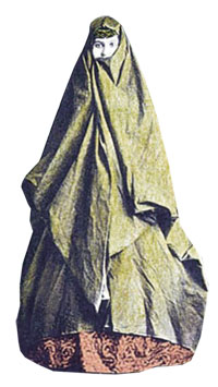 Woman in a vell. Late 19th century