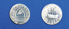 Medieval silver coin from Italy