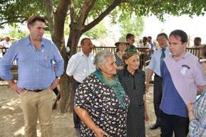 At the Chalabikhan refugee settlement. Sheki district