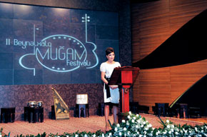 First Lady of Azerbaijan and President of the Heydar Aliyev Foundation, Mehriban khanim Aliyeva speaking at the festival opening ceremony