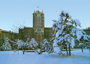 Tabriz City Hall in winter. Photos from East Azerbaijan by x.Siami. Tehran, 1996