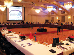 The Congress of European Azerbaijanis in session. Frankfurt. 14 April 2009