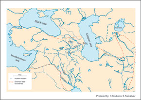 The State of Ahmani. 6th - 4th centuries BC (on modern maps)