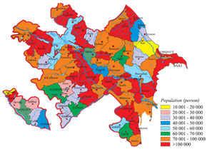 Population distribution in the Azerbaijan Republic. Source: Demographic Indicators of Azerbaijan. Baku, 2011