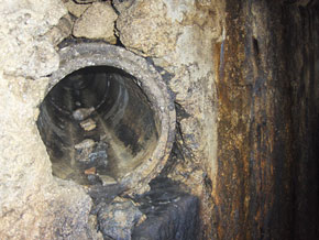 Underground water pipes