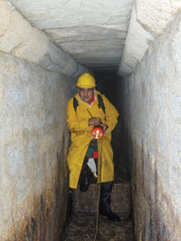 Underground passage and water wells