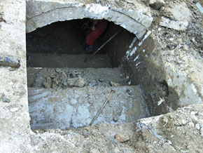 Entrance of the underground passage