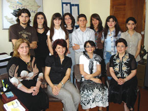 University lecturers and students involved, Sevinj khanim is front centre