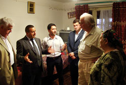 Member of the UK's House of Lords and the Advisoty Board of the European Azerbaijan Society visiting the temporary housing, in Baku, of internally displaced people from Karabagh and surrounding regions