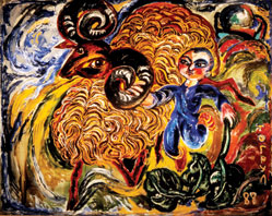Boy Running with a Ram, 1987